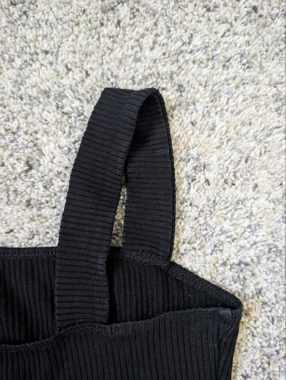 Reformation Black Ribbed Square Neck Tank - Picture 8 of 8